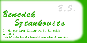 benedek sztankovits business card